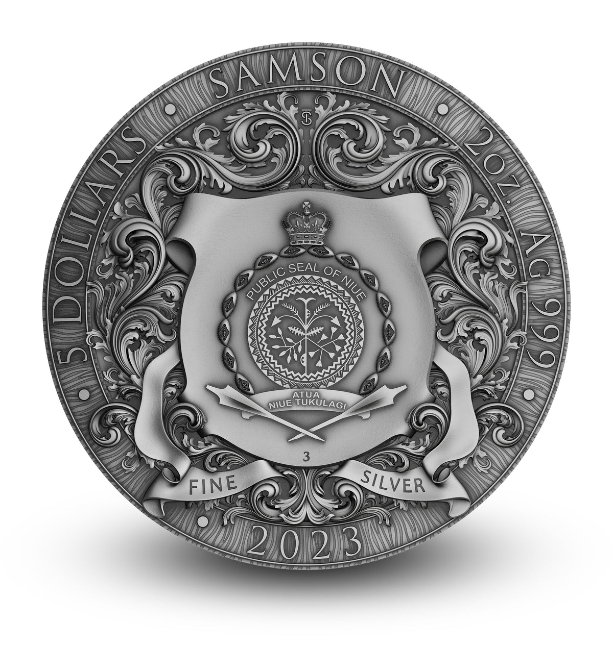 2023 $5 Niue Samson 2 oz 9.999 Ag