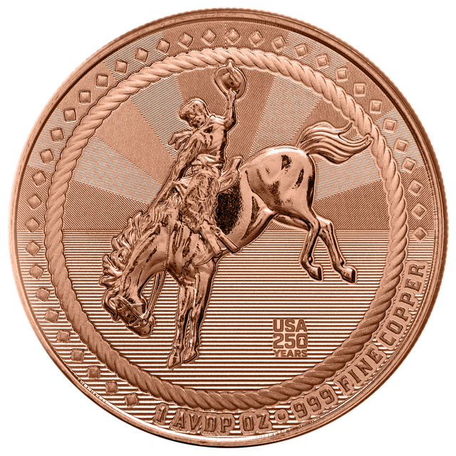Scottsdale Cowboy with 250th Privy 1 oz Copper Round