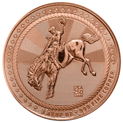 Scottsdale Cowboy with 250th Privy 1 oz Copper Round