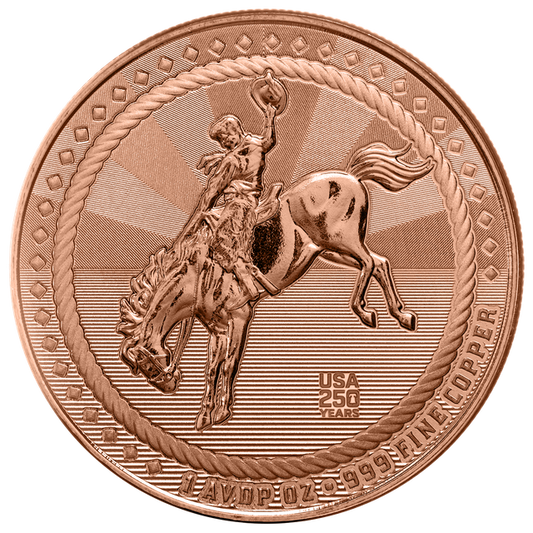 Scottsdale Cowboy with 250th Privy 1 oz Copper Round