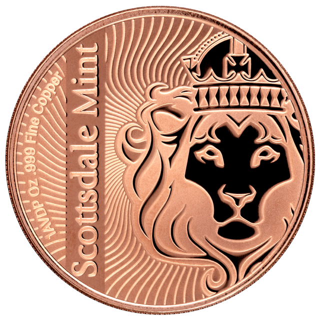 Scottsdale Mint Vortex 1 AVDP oz Copper .999 Fine Round