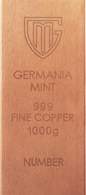 2026 Germania Copper Raw Bar 1000 g