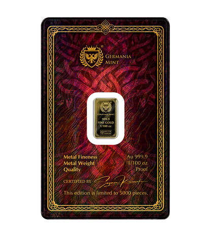 Gods of Germania - Frigg 1/100th oz 999.9 Gold