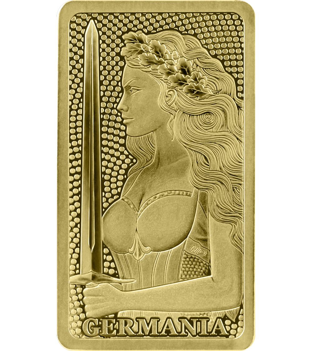 Germania 1/100th oz Au 999.9 Stamped Bar Proof