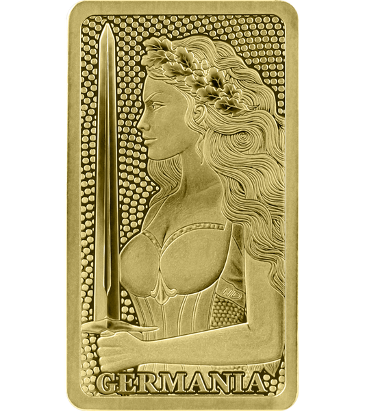 Germania 1/100th oz Au 999.9 Stamped Bar Proof