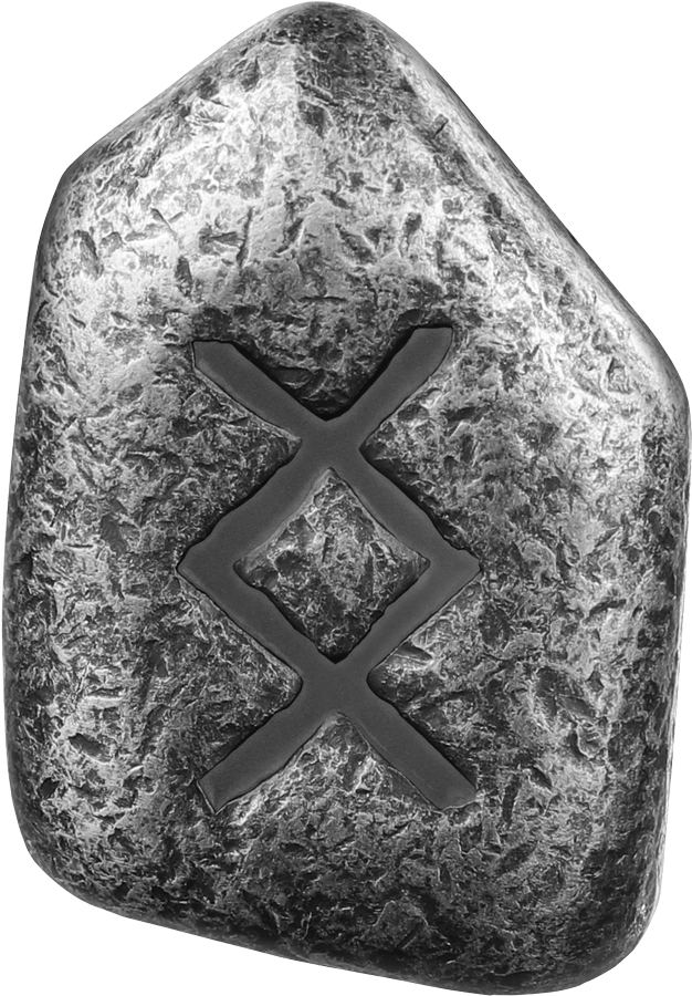 2024 Ingwaz 1 oz Ag 999.9 Cast Rune