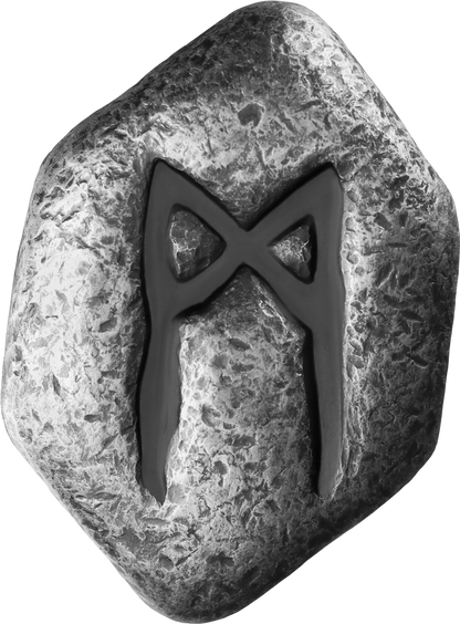 2025 Mannaz 1 oz Ag 999.9 Cast Rune