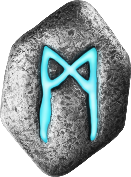 2025 Mannaz 1 oz Ag 999.9 Cast Rune