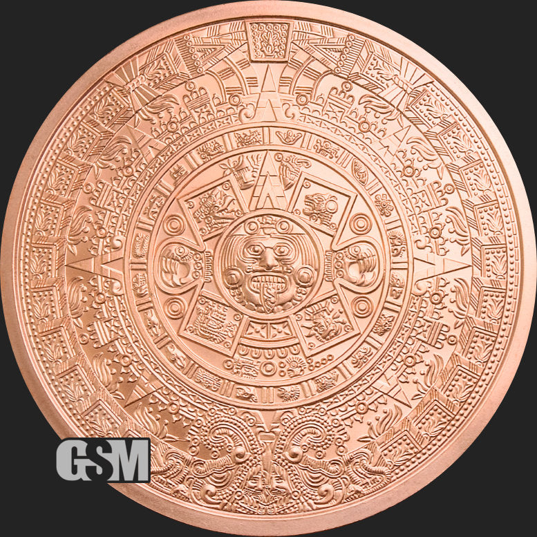 5 oz Aztec Calendar Copper Round