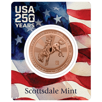 Scottsdale Cowboy with 250th Privy 1 oz Copper Round
