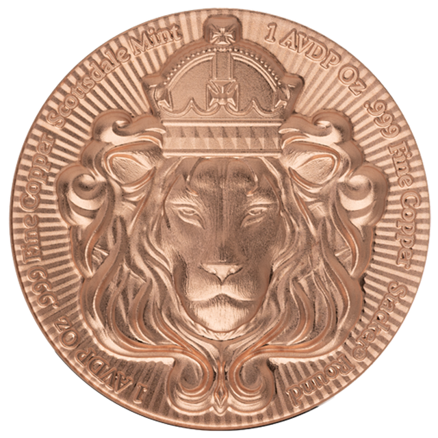 Scottsdale Lion Stacker® 1 oz Copper Round