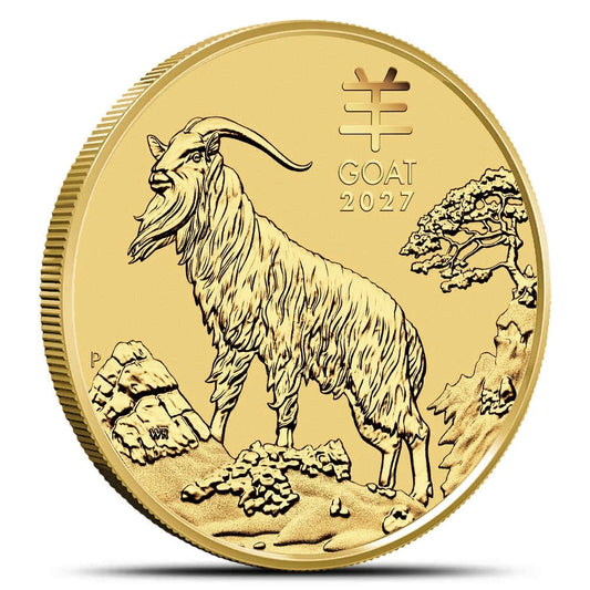 2027 Australian Lunar Series III Year of the Goat 1/10oz Gold Bullion Coin