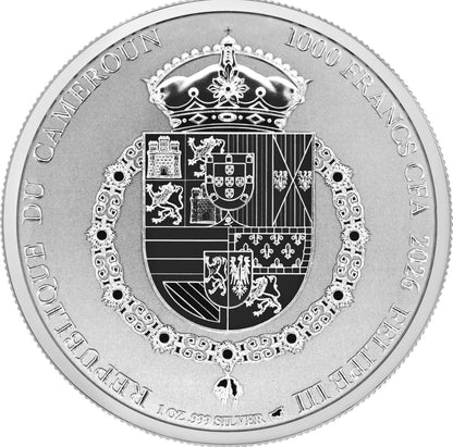 2026 Cameroon 1 oz Silver Don Quijote de la Mancha- Blister Pack