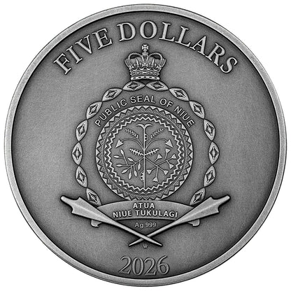 2026 Niue $5 Dragonfly 2 oz 999.9 Ag