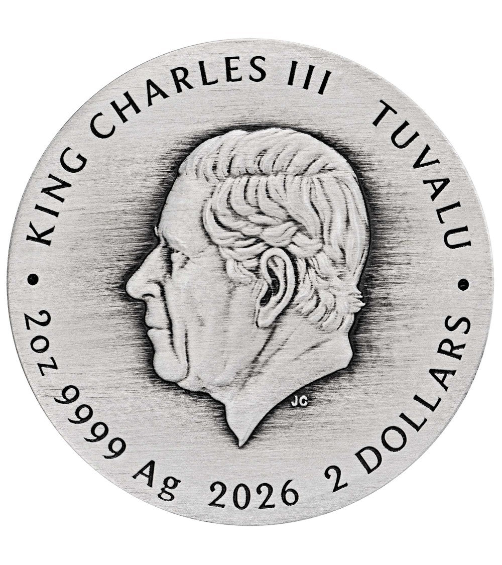 2026 Tuvalu Dune Scourge of the Desert Sea Ag999.9 2oz Antiqued Coloured