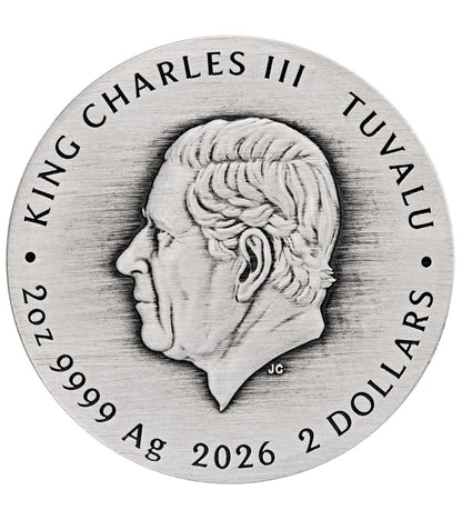 2026 Tuvalu Dune Scourge of the Desert Sea Ag999.9 2oz Antiqued Coloured
